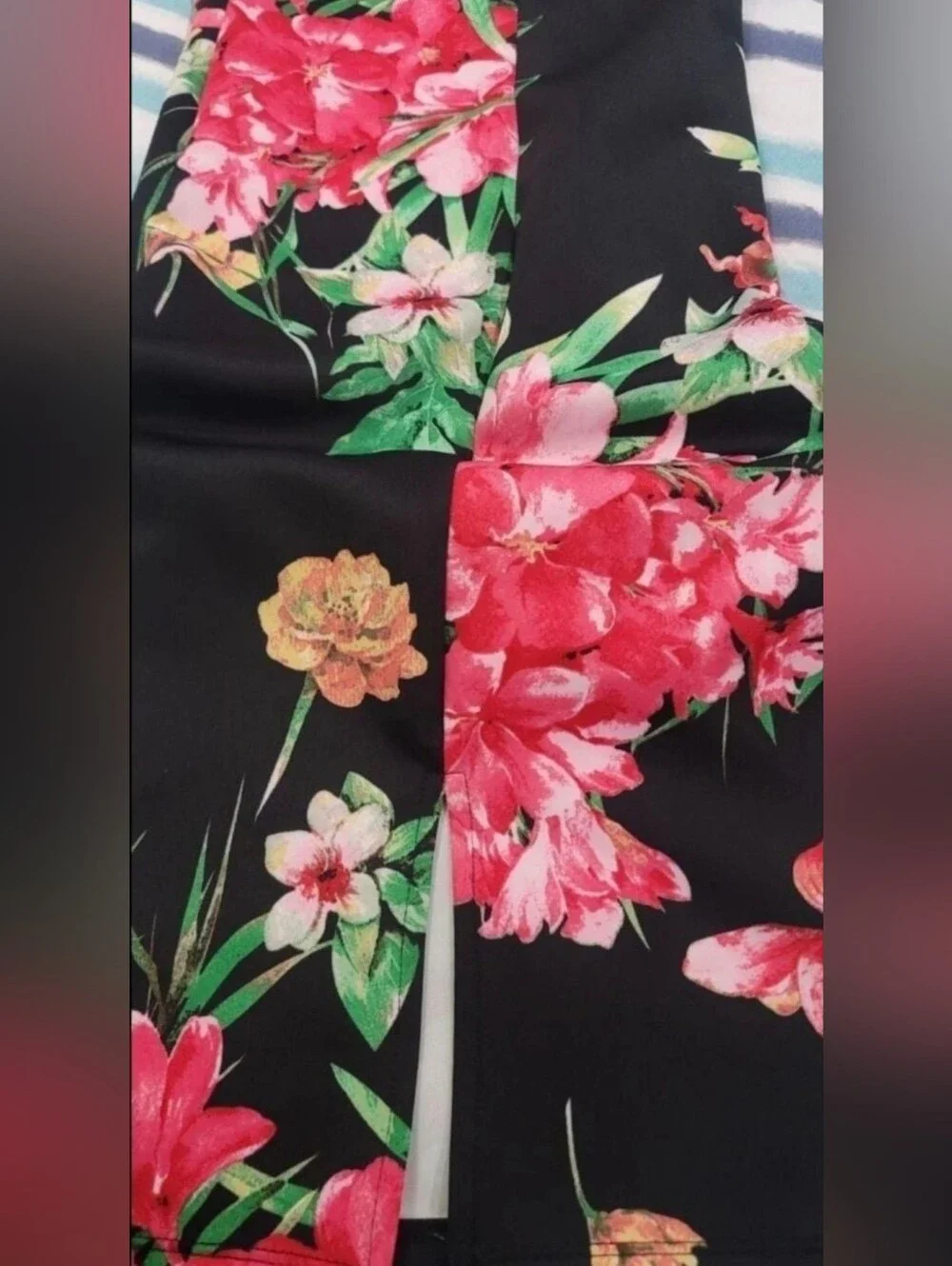 Bodycon Fitted Midi Floral Dress Medium